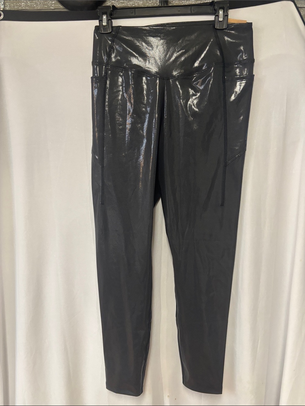 Victoria's Secret Shiny Black High-Waist Leggings